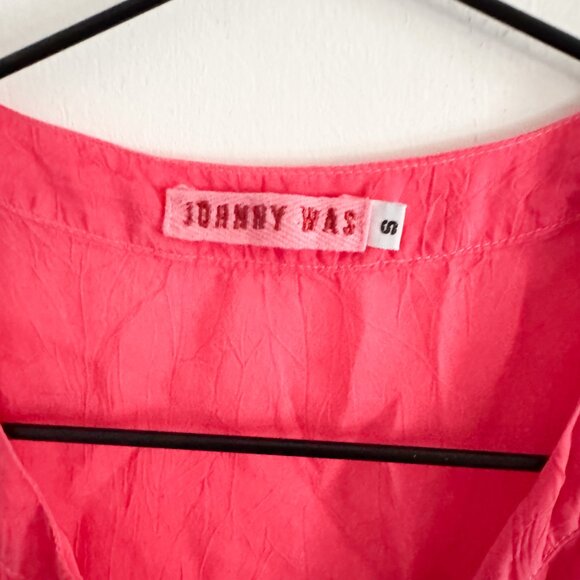 Johnny Was Pink Floral Embroidered Blouse S - Picture 4 of 6